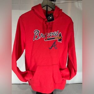 Atlanta Braves Red Men’s Hoodie by Fanatics Size Large New with Tags